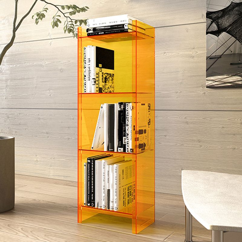 Vertical Scandinavian Standard Bookshelf with Acrylic Frame and Shelf