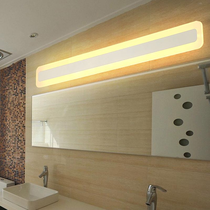 Rectangular LED Vanity Lamp Modern Minimalist Style Acrylic Single Vanity Light