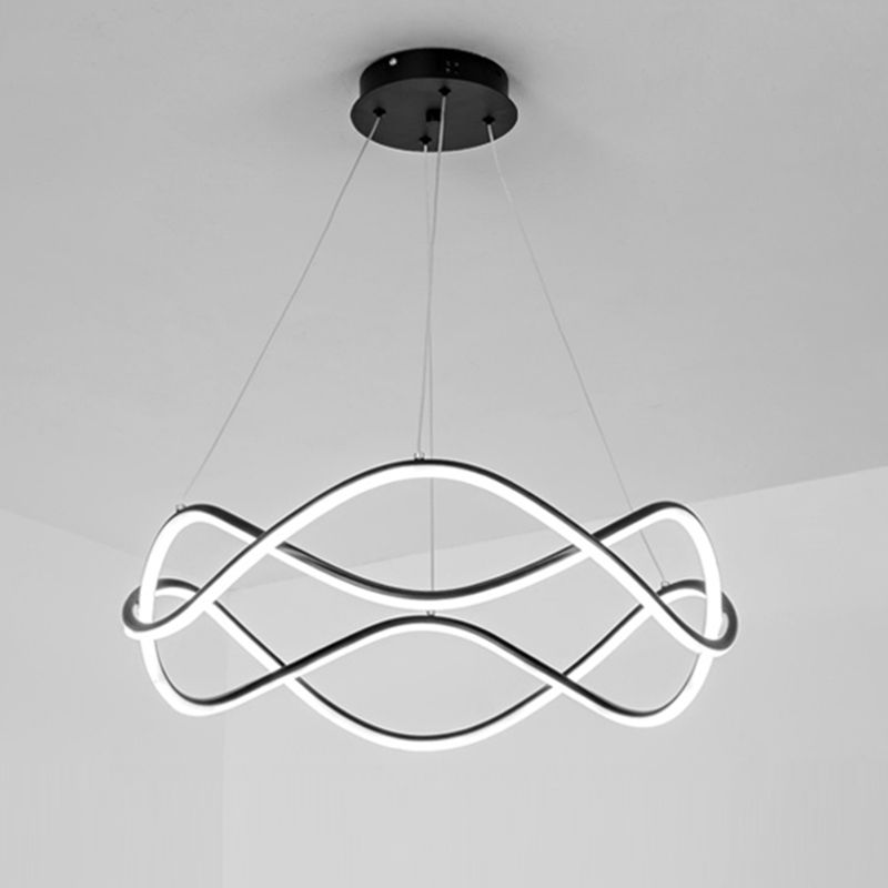 Araña colgante de metal estilo moderno 1 lámpara de lámpara de luz iluminación