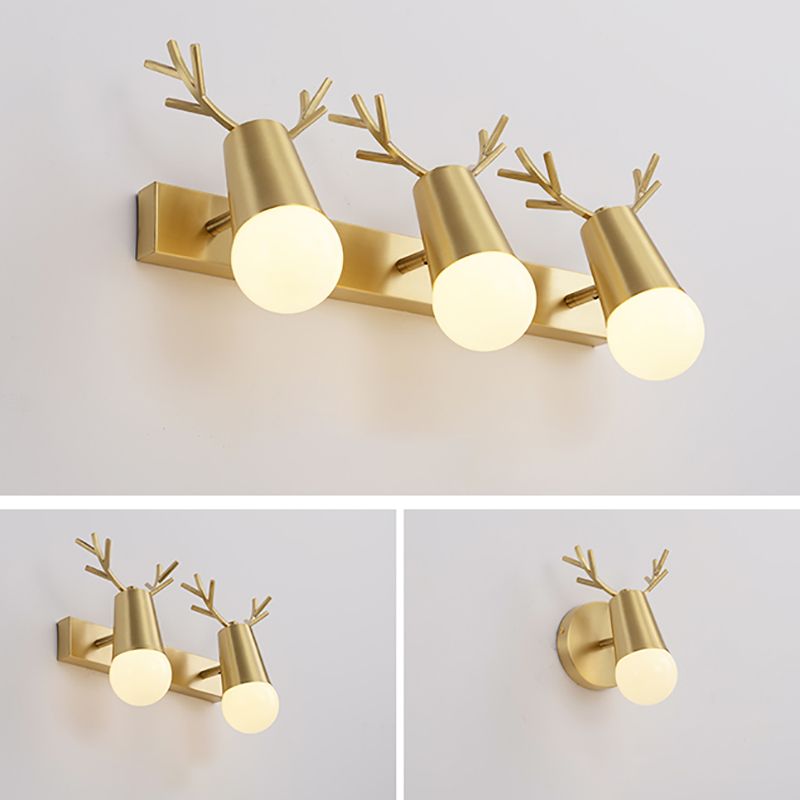 Lampade a sconde Golden Postmodern Lampada a parete multipla per soggiorno camera da letto