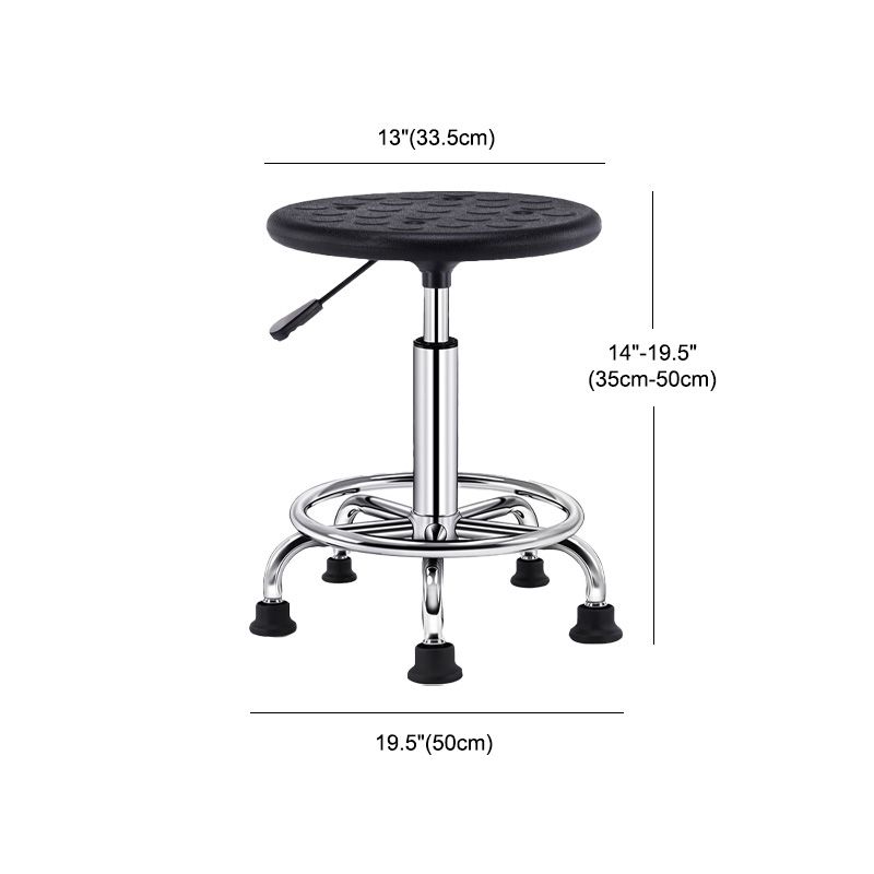 Modern Adjustable Rotatable Counter Stool Steel Laboratory Bar Stool with Leather Cushion