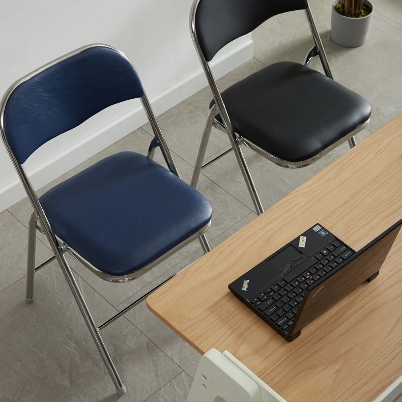 Industriële stijl PU lederen eetkamerstoelen Open achterste zijkoelen voor thuis