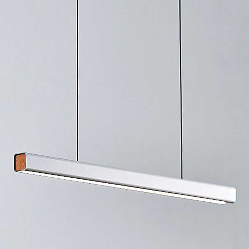 Lámpara de 1 cabeza de lámpara de la isla de metal moderna lámpara colgante de 1 cabeza lineal con sombra acrílica