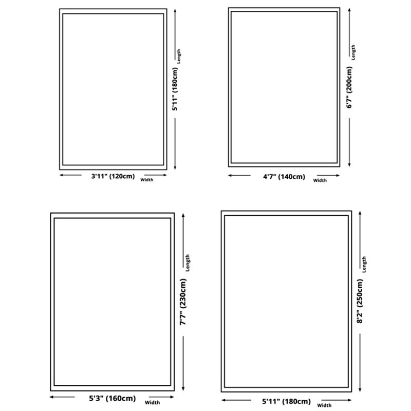 Simplicity Area Rug Graphic Pattern Carpet Polyester Non-Slip Backing Indoor Carpet for Living Room