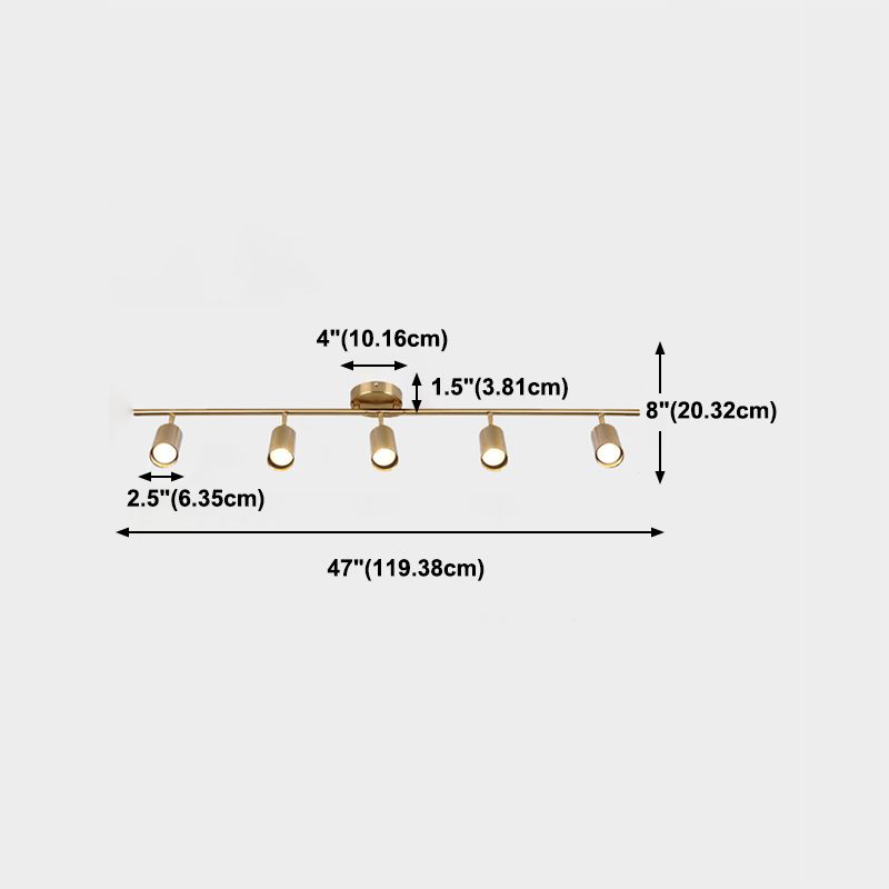 Lámpara de techo de riel de forma cilíndrica de forma cilíndrica Monte de aluminio moderno para centro comercial
