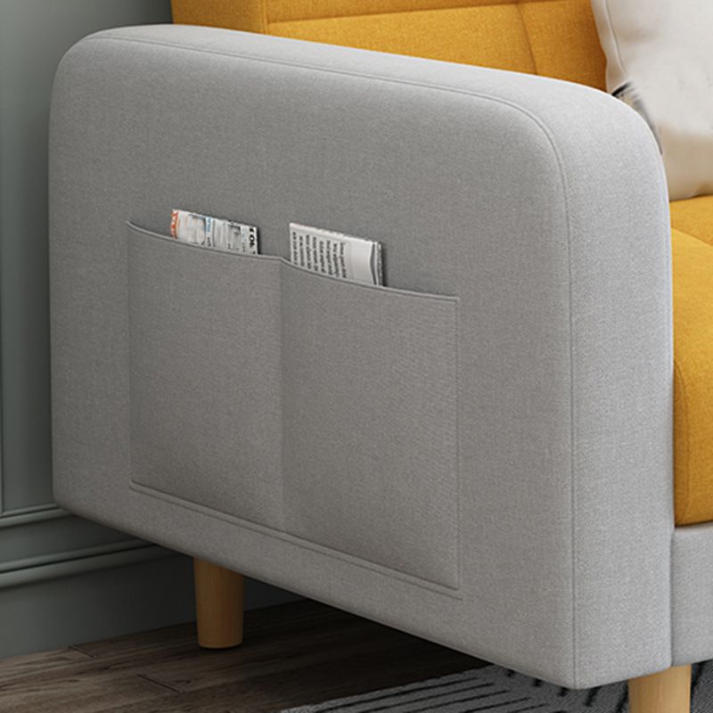Fabric Square Arm Sectional Sofa 31.5"High Modern Tufted Split-Back Sofa with Storage