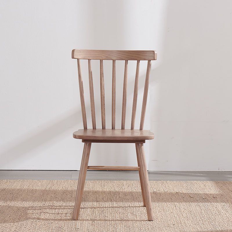 Scandinavian Armless Side Chair Wood Dining Side Chair for Home