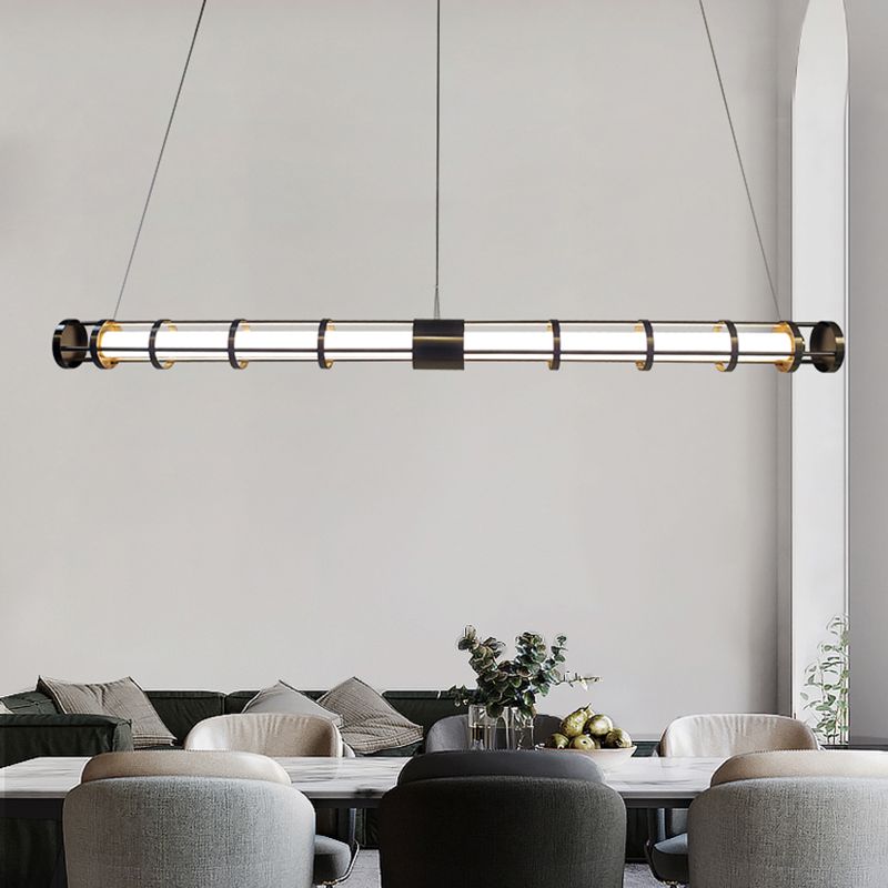 Lámpara de suspensión LED LED de restaurante de 1 luces modernas con tono de plástico