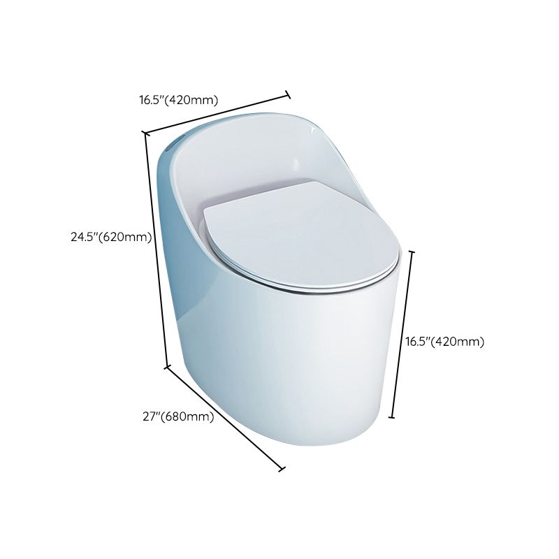 1-Piece Flush Toilet 1.2/1.6 GPF Elongated Toilet Bowl for Bathroom