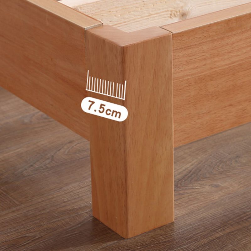 Contemporary Rubberwood With Custom Gold Legs Solid Color Standard Bed