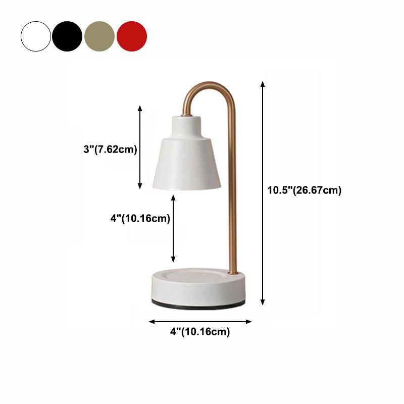 Lampe de table en métal nordique simple aromathérapie fondant la lampe de bureau de cire pour chambre à coucher
