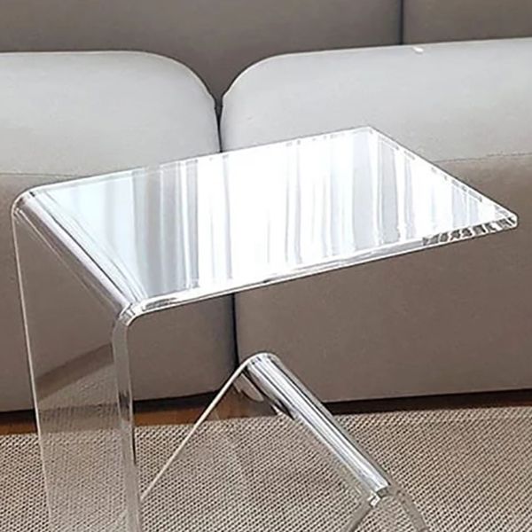 Plastic Abstract End Table Rectangular Corner Table for Living Room