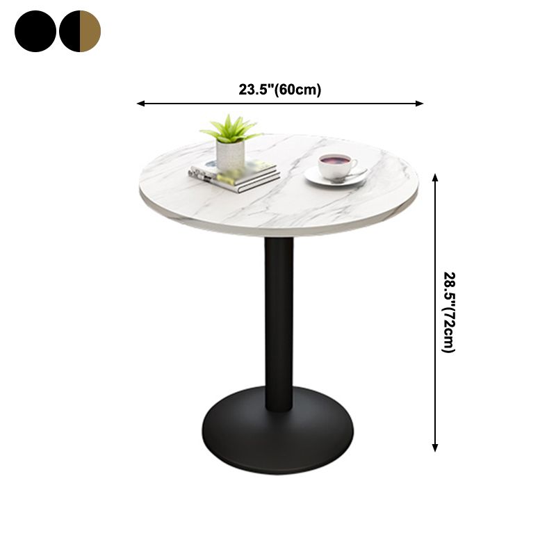 Traditionele luxe eettafel Round Stone eettafel, 23,6 "L x 23.6" W x 29.1 "H