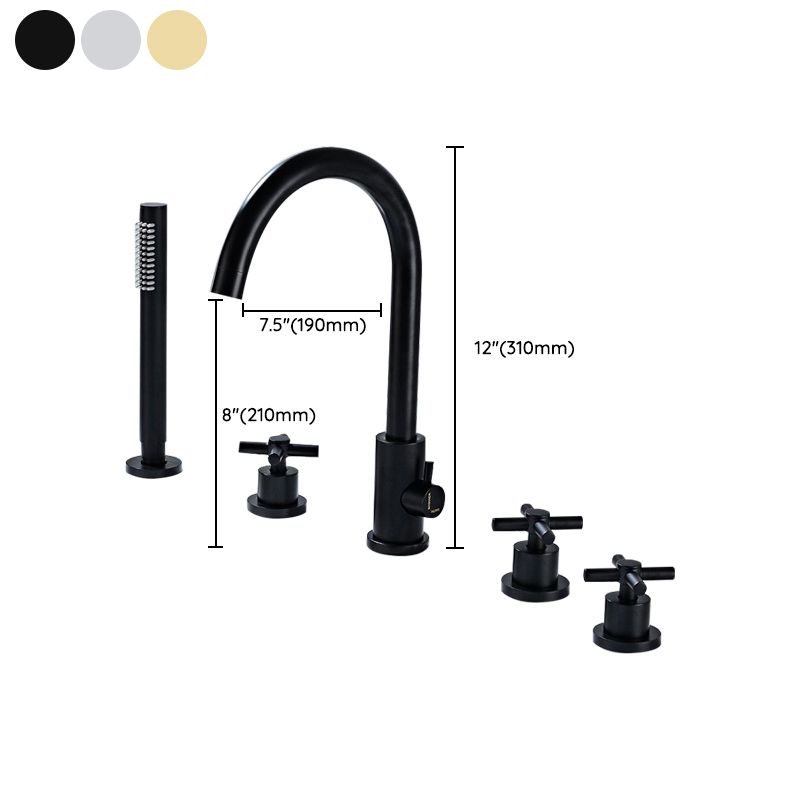 Modern Deck Mounted Tub Faucet Trim Metal Tub Faucet Trim with Hose