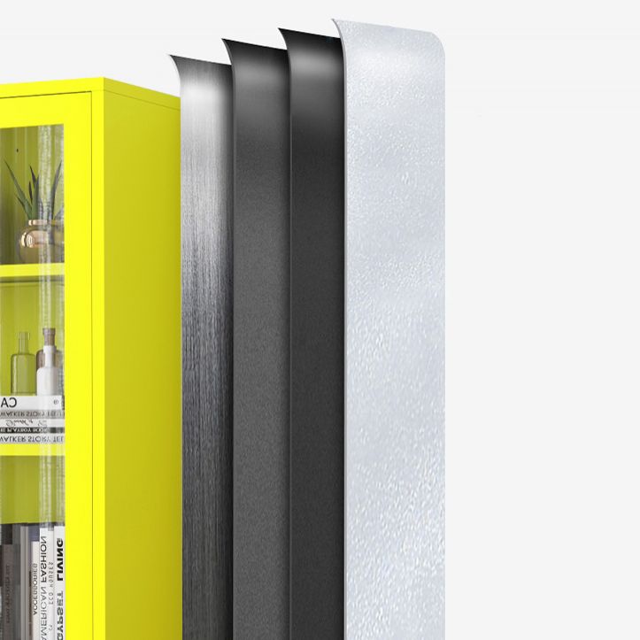 40"H Bookshelf Scandinavian Style With Door Bookcase for Home Office and Study Room