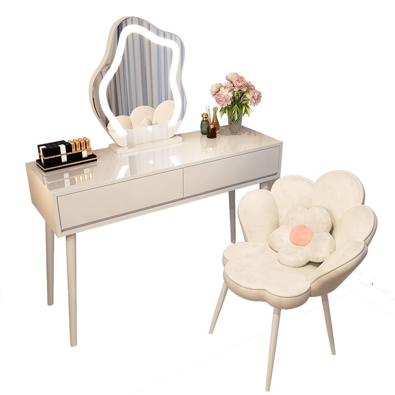 Contemporary Wooden Makeup Vanity Desk Table with Storage Drawers
