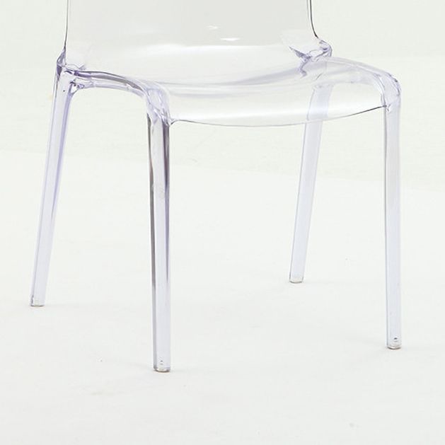 Ensemble de chaises en plastique de style scandinave, chaises de cuisine à dossier solide