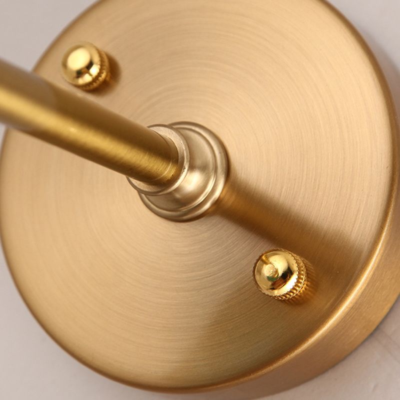 Metal Modern Wall Sconce Cylinder Shape Vanity Lamp with Glass Shade for Bathroom