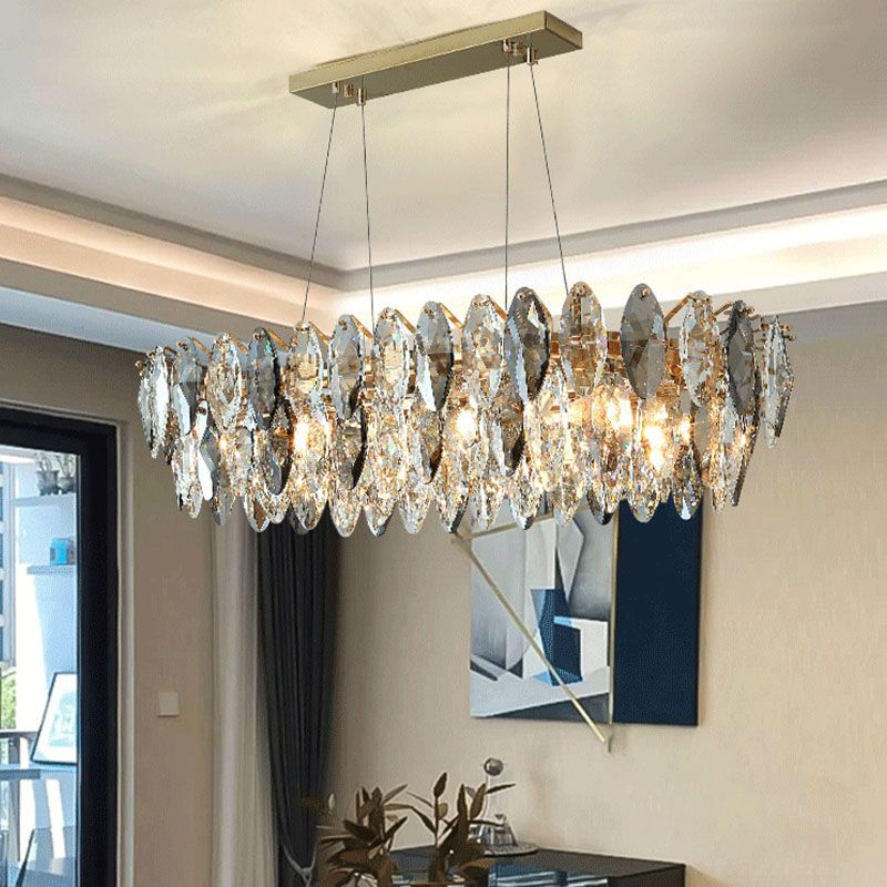 Post Modern in stile Crystal Island Light Smoke Grey Grey Simplicità Ampiccarsi per sala da pranzo