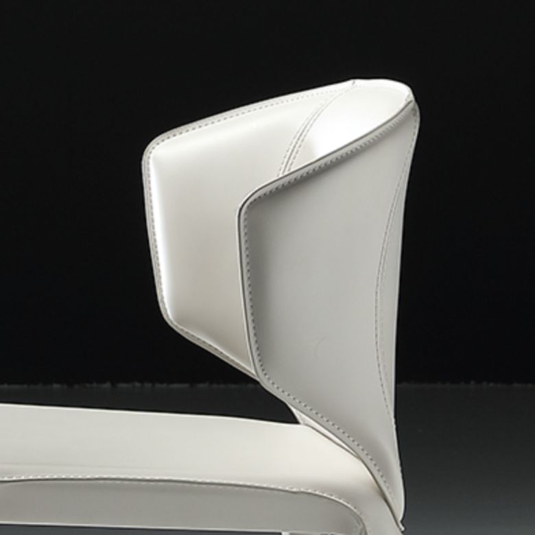 Faux Leather Upholstered Side Chair Indoor Dining Side Chair for Dining Room