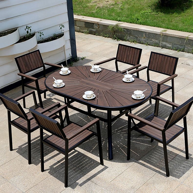 Industrial Dining Table Wood Rust Resistant Table, Water Resistant