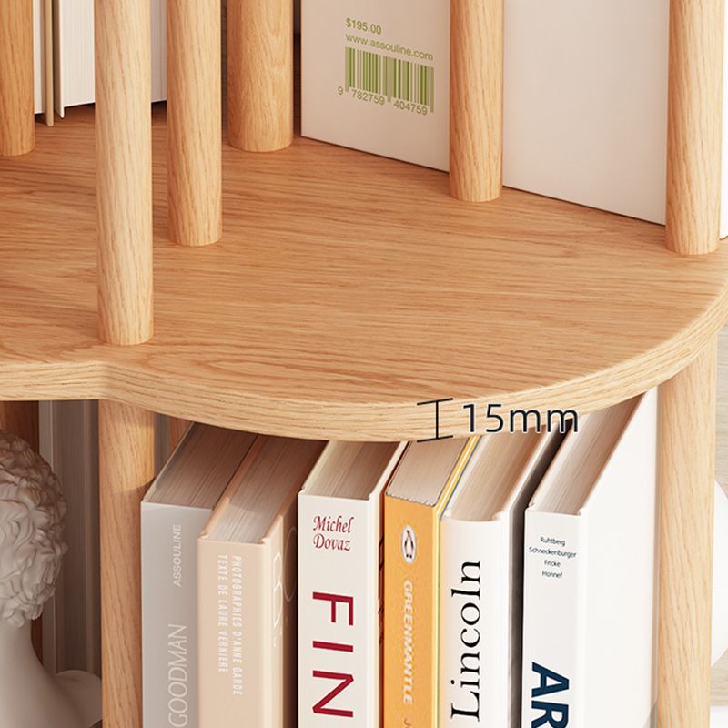 Contemporary Wooden Bookcase Vertical Open Back Bookshelf for Home Office