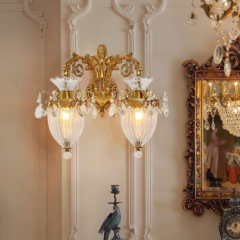 Nordic Style Copper Vanity Light Cone Shape Vanity Lamp for Shower Room