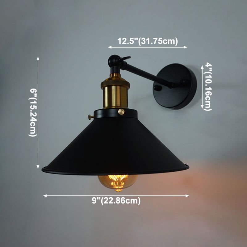 Industriestil ausgestattet geformte Wandlampe Metall 1 Leichte Wandmontagelampen