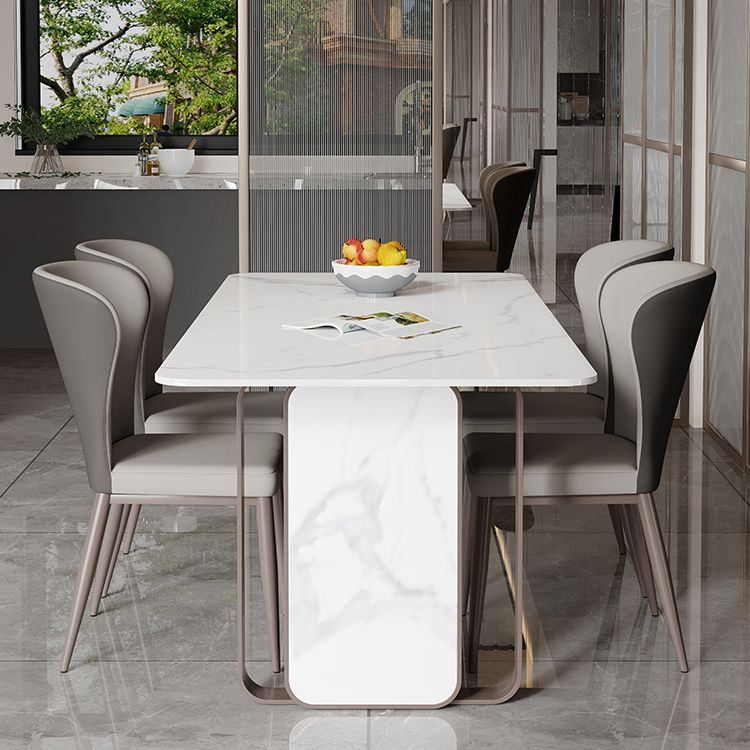 Designer Style Sintered Stone Dining Set Rectangle 1/3/4/5 Pieces Dining Table with Chairs