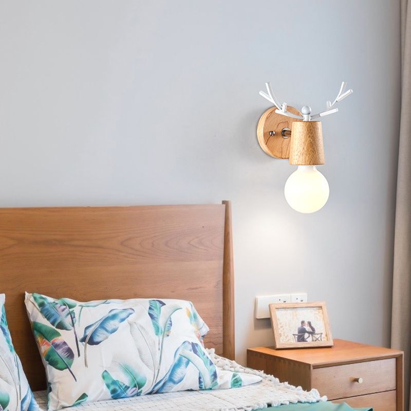 Simple Log Wall Disponce Un bulbo Luz de la pared moderna de la pared para sala de estar