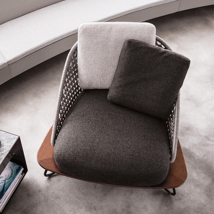 Industrial Metal Patio Sofa Fabric Outdoor Patio Sofa with Cushions