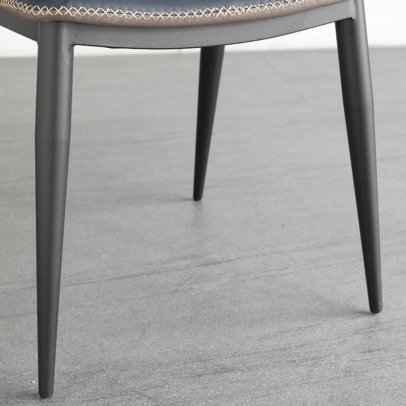 Modern Leather Home Side Chair Matte Finish Wingback Dining Chair