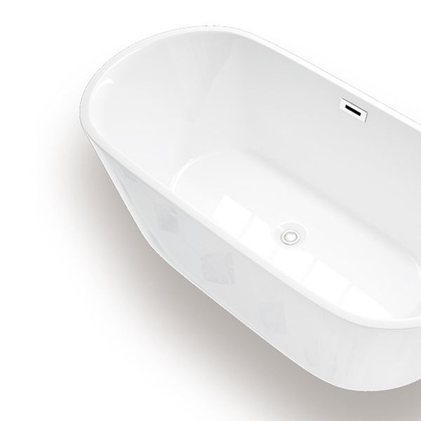 Acrylic Freestanding Bathtub Overflow Trim Soaking Bathtub , 23.62" Tall