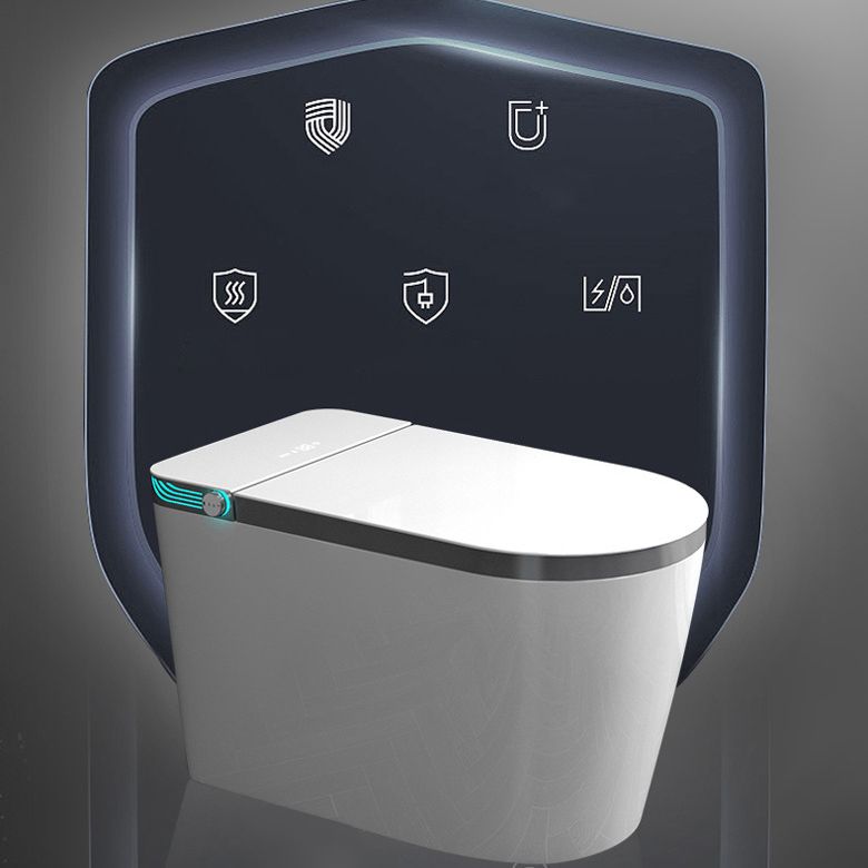 Modern Heated Seat Toilet Bowl Floor Mount Skirted Toilet with Toilet Seat