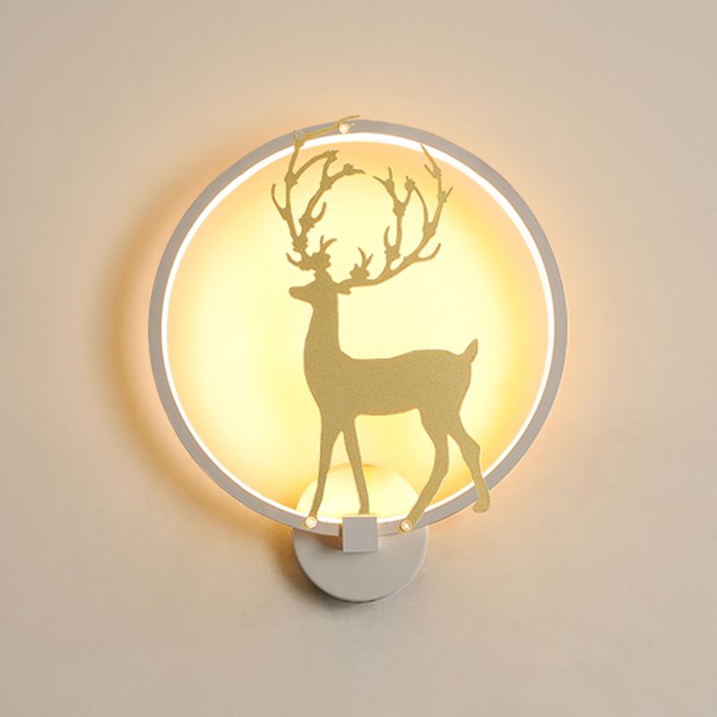 Round Disc Sconce Light Fixture Creative Minimalist Style Plastic Sconces