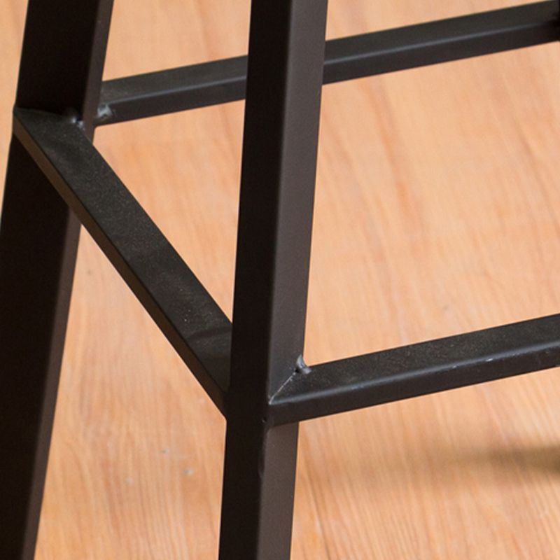 Industrial Elevatable Backless Counter Stool Iron Bar Stool with Pedal for Bar