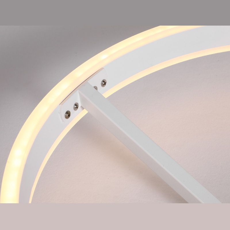 Luz empotrada LED de metal 1 luz de montaje semi empotrado de anillo de estilo moderno