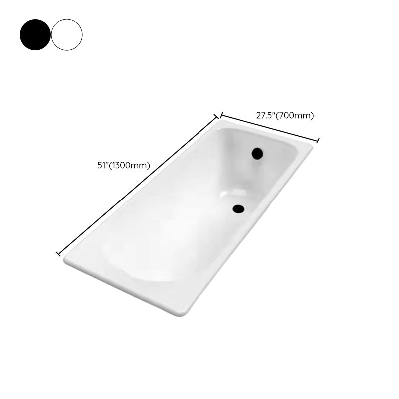 Soaking Freestanding Tub with Internal Drain Bathroom Acrylic White Bath Tub