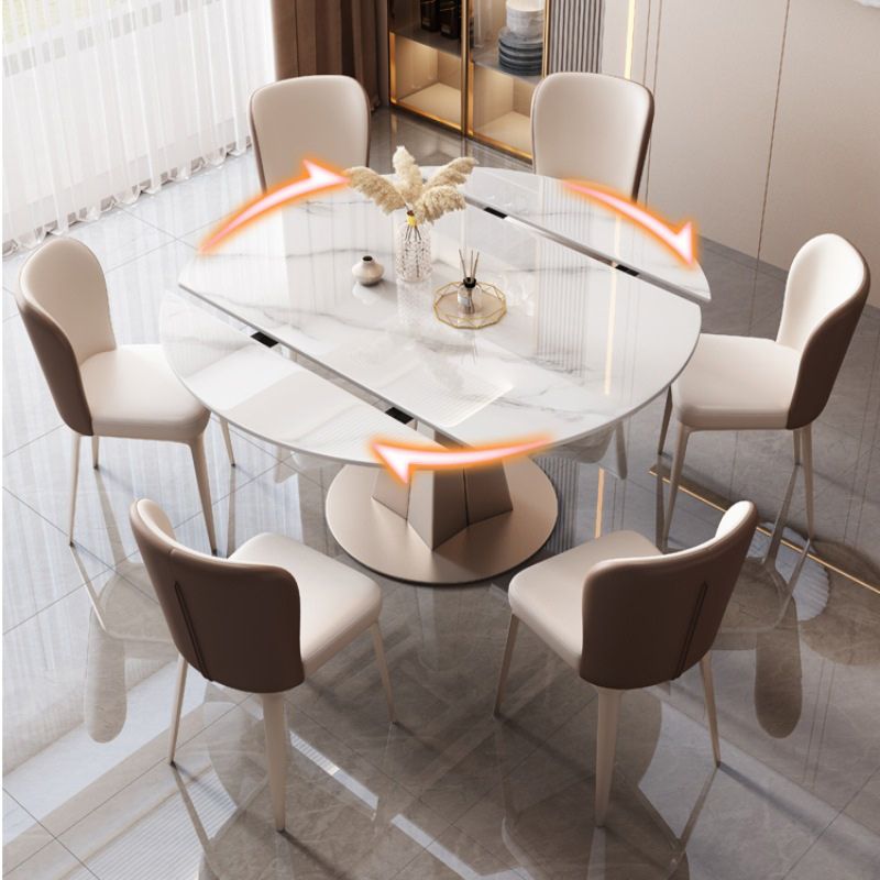 Contemporary 1/2/5/7 Pieces Dining Set Sintered Stone Dining Room Set for Small Space