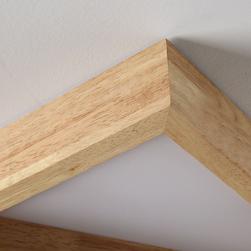 Modern Multi-head Ceiling Mount Light Fixtures Wooden Flush Mounted Ceiling Light
