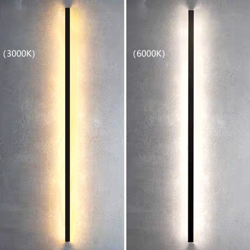 Metal Linear Wall Lighting LED LED LED LED de estilo minimalista en negro