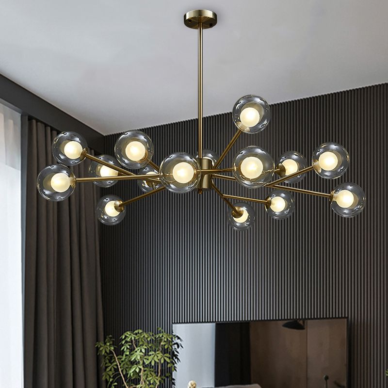 Modern Hanging Chandelier Lamp Global Glass Suspension Chandelier Pendant Light