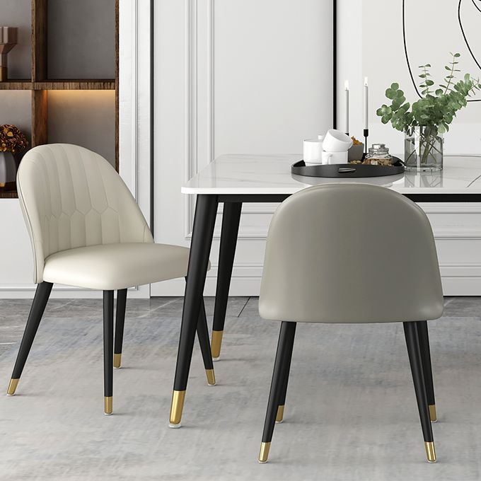 Glam Steel Dinette Set 1/4/5/7 Pieces Rectangle White Sintered Stone Top Dining Table Set