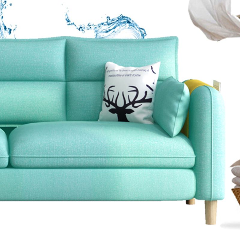 Living Room Contemporary Sewn Pillow Back Pillow Top Arm Sofa