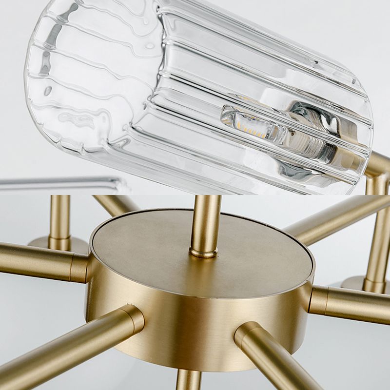 Soggiorno Lighting Hanging G4 e G9 Glass 13 Luci Luce lampadario elegante in ottone