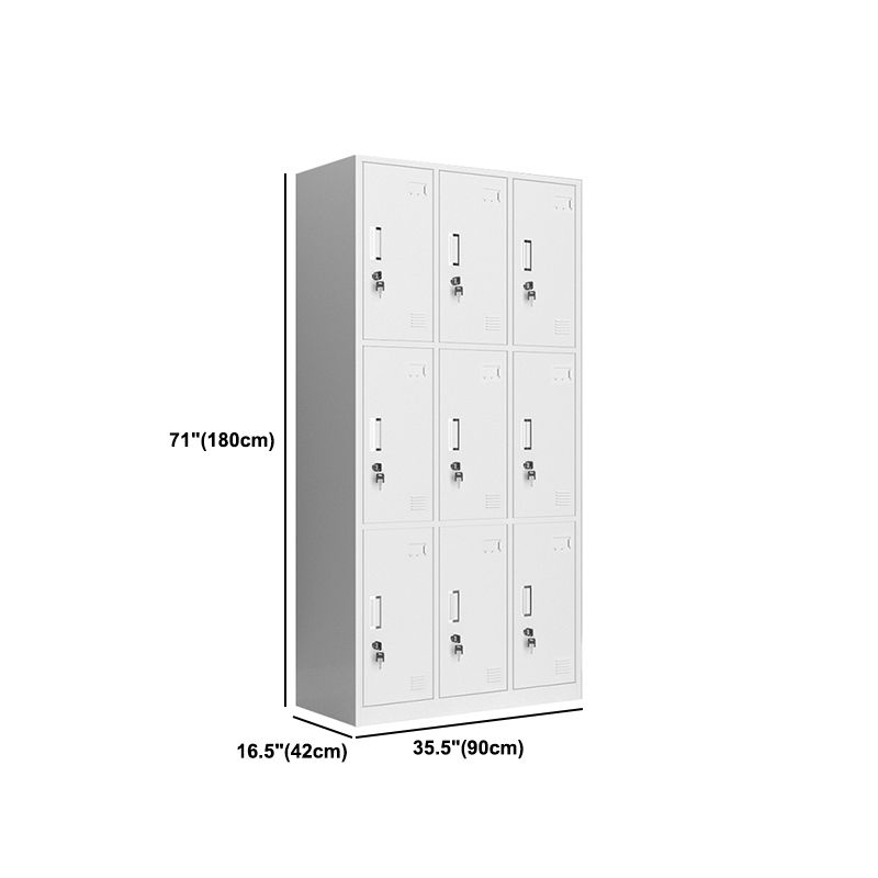 Contemporary Wardrobe White Colour Steel Wardrobe Closet with Doors