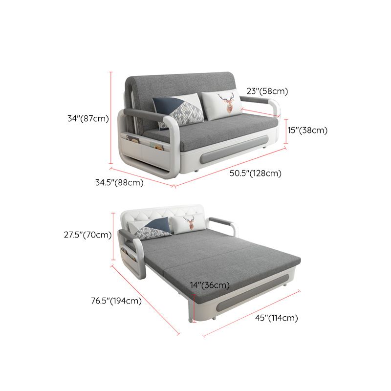 Cushion Back Sofa Futon Pillow Included Round Arms Futon Sofa Bed