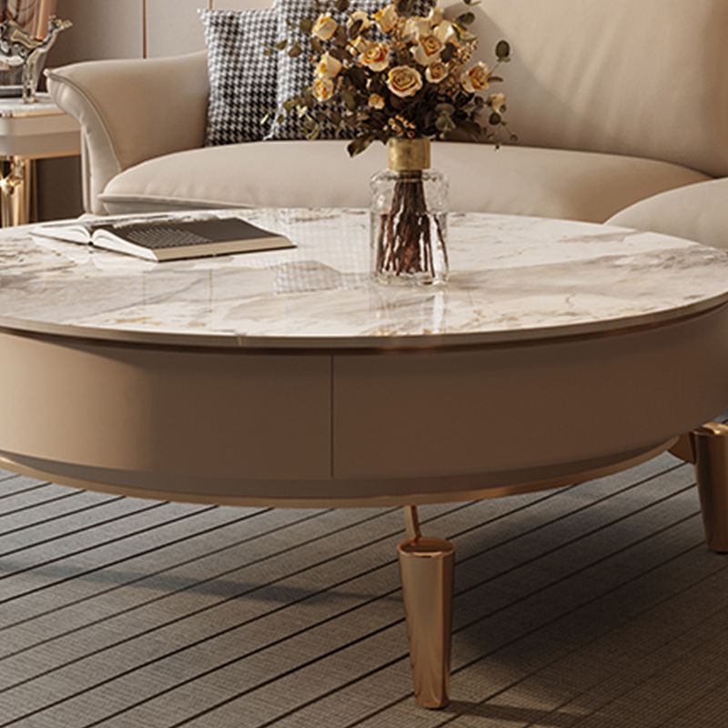 No Distressing Slate Coffee Table Glam Single Coffee Table with Drawer