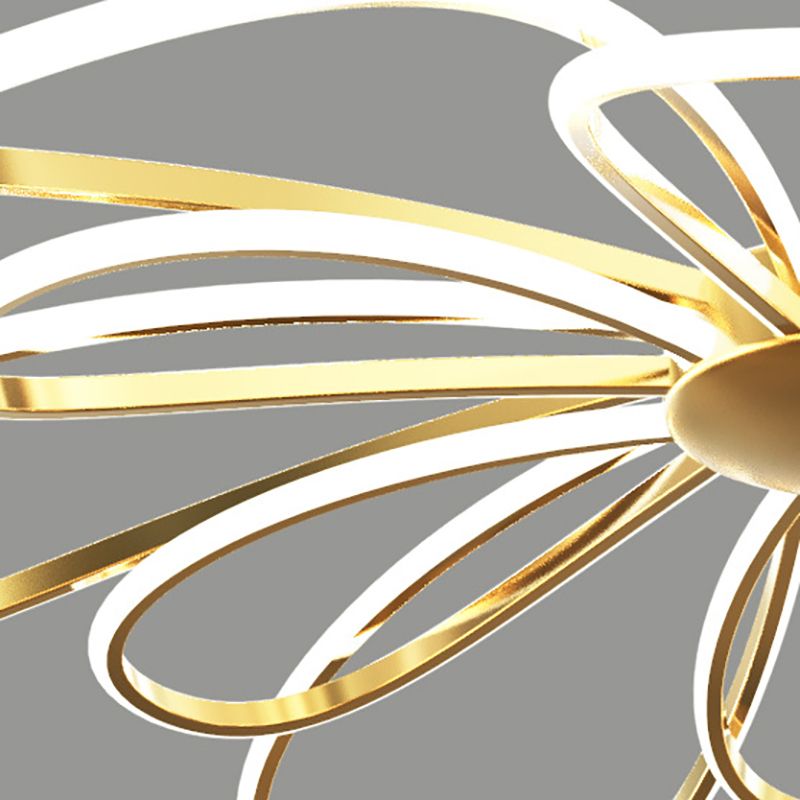 Floral Metal Hanging Chandelier Nordic Style LED Pendant Chandelier for Living Room