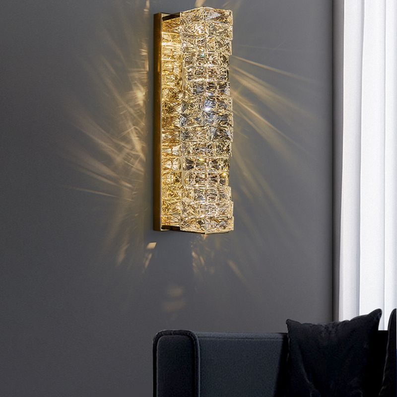Lumière murale de style postmoderne Géométrique Géométrique de 5 "de large étendue avec cristal pour le salon